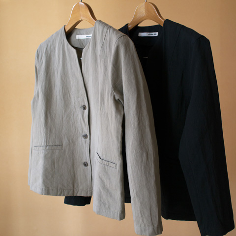 evam eva : cotton linen jacket & turn back pants | CHELSEA