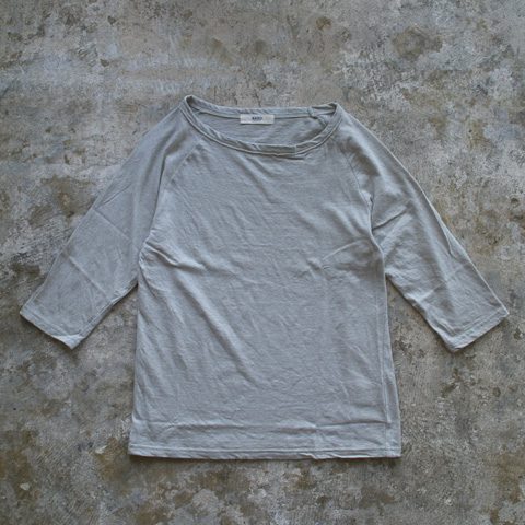 naru ナル リサイクルコットン七分袖Tシャツ ￥３，８００ + tax グレージュ