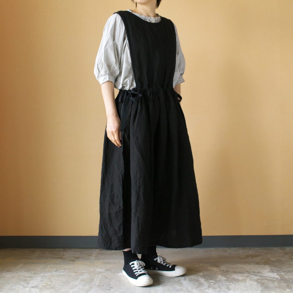 Gauze# ガーゼ　G480 linen amish one piece dress　リネンamishワンピースドレス