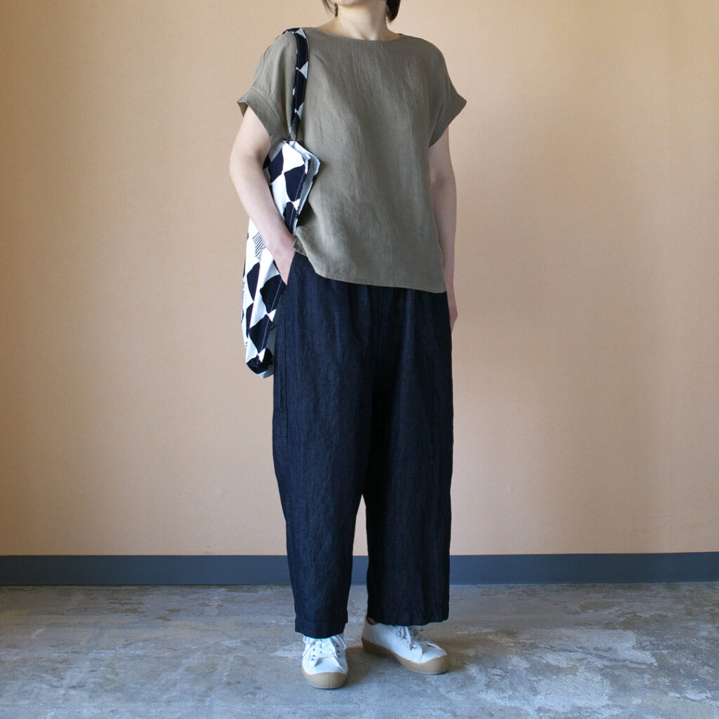evam eva エヴァムエヴァ linen shirt pullover リネンシャツプルオーバー・サンド