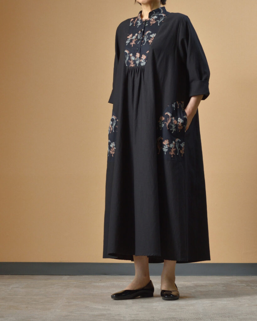Sarahwear サラウエア　コットンリネンワンピース"Tomoyo"