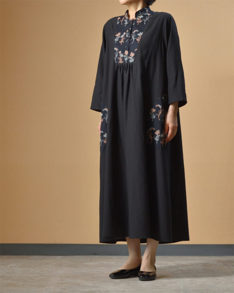 Sarahwear サラウエア　コットンリネンワンピース"Tomoyo"
