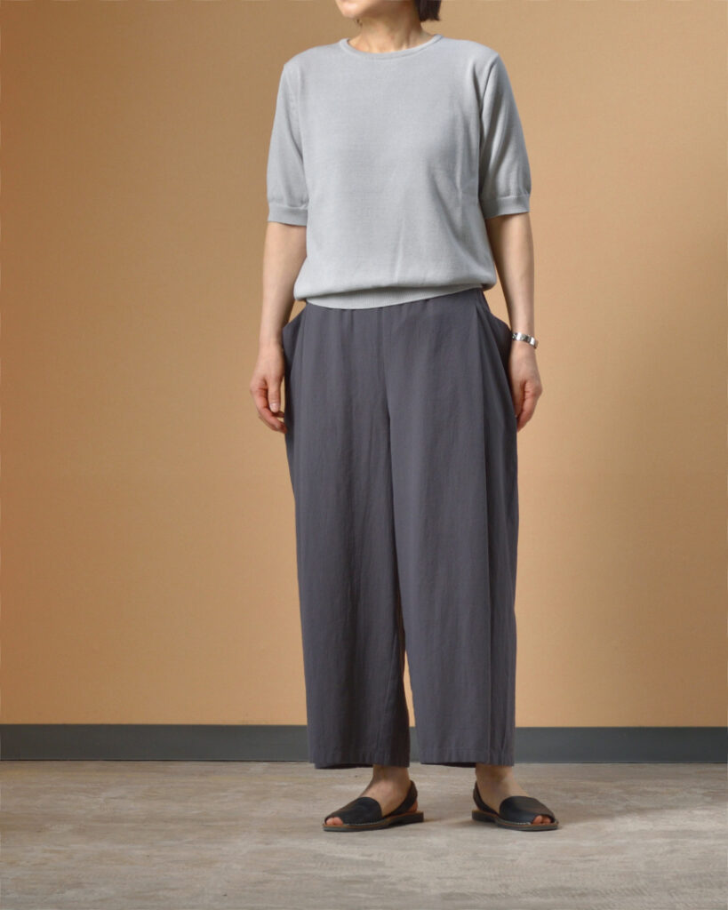 evam eva エヴァムエヴァ　cotton culotte pant コットンキュロットパンツ